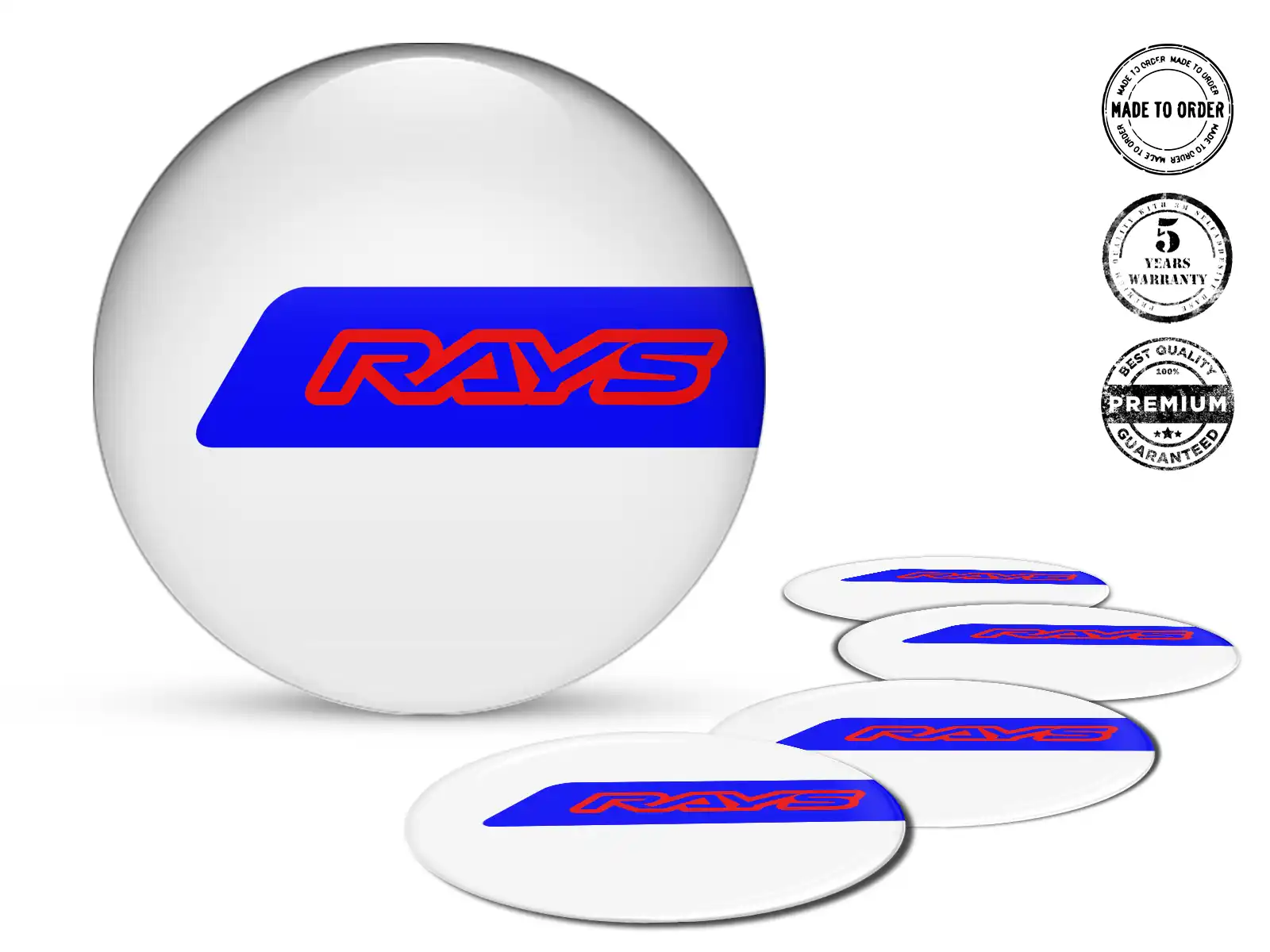 Rays Gewölbtes Emblem Logo Perfekter Radaufkleber